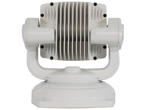 Ultra Bright Buyers Products Rotating Spot Light With Wireless Remote, 16 LEDs, 6,720 Lumens, White Housing, Blunt Cut Connection With Permanent Mount
