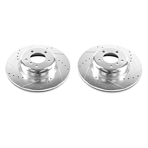 Power Stop EBR1215XPR Evolution Front Drilled and Slotted Rotor Pair For BMW 135i 2008-2013 | BMW 135is 2013/BMW 135i 2008-2013 | BMW 135is 2013 [Vehicle Specific]