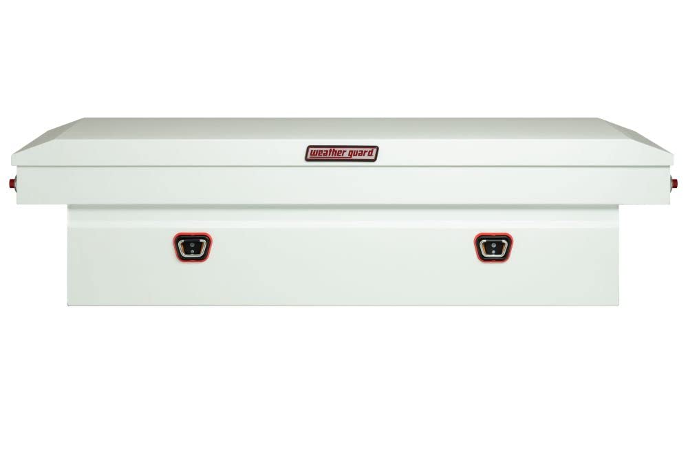 Saddle Box Weather Guard Steel Full Extra Wide White