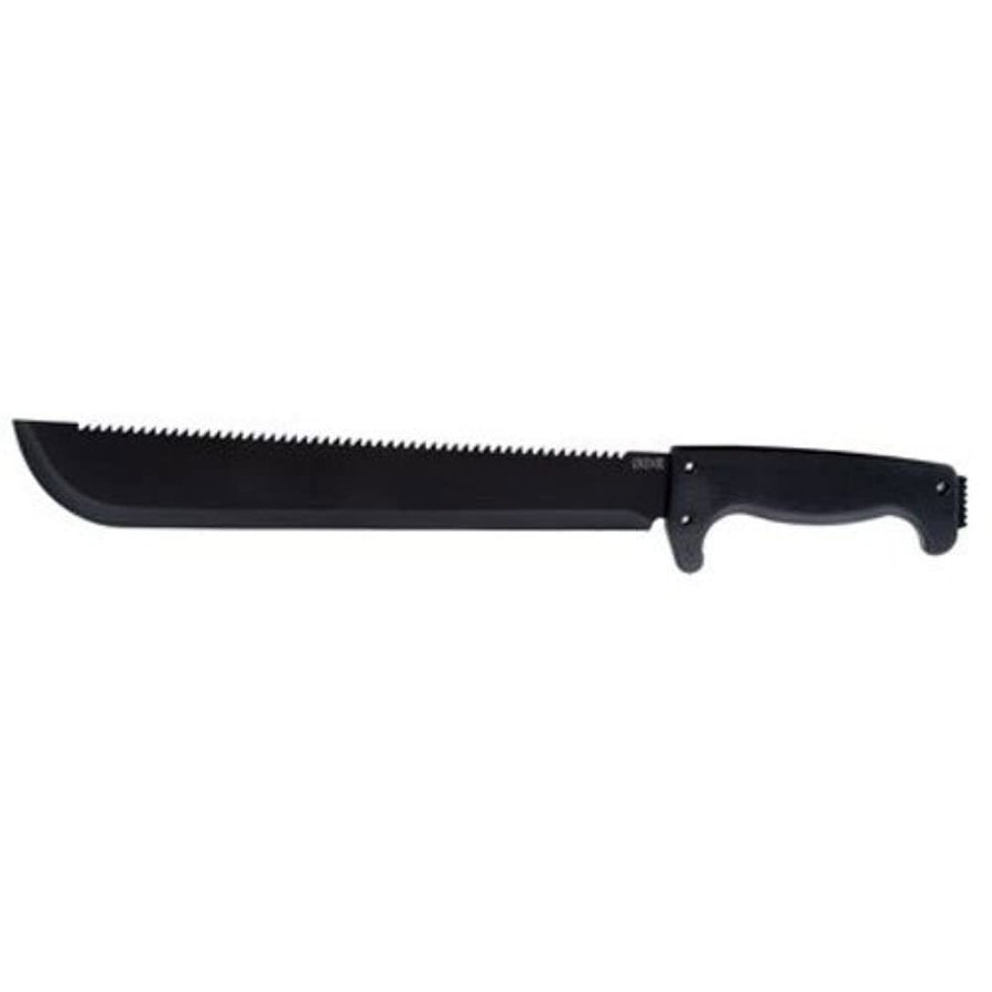 SOG 13" SOGfari Machete MC01-N - Hardcased Black Blade w/Saw Back, Rubber Handle, Nylon Sheath