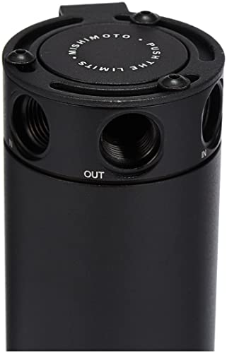 Mishimoto XL Compact Baffled Oil Catch Can, MMBCC-CBTHR-XLBK 3-Port
