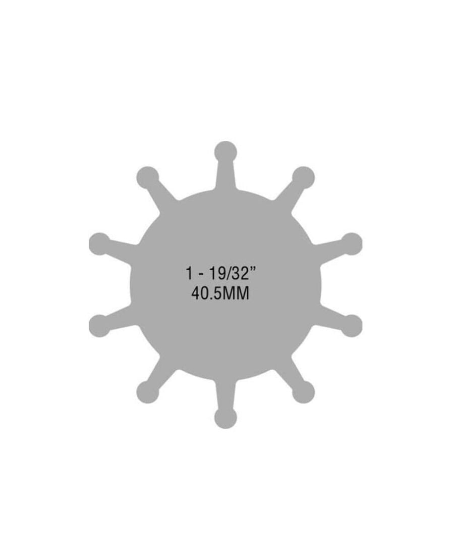 Nitrile Jabsco 9200-0023-P, Drive Type 4, 10 Blade, 1-19/32 Diameter, 3/4 Width, 5/16 Shaft, Brass Insert