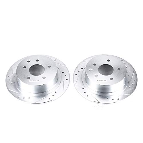Rear Power Stop JBR1102XPR Drilled & Slotted Evolution Rotor Pair