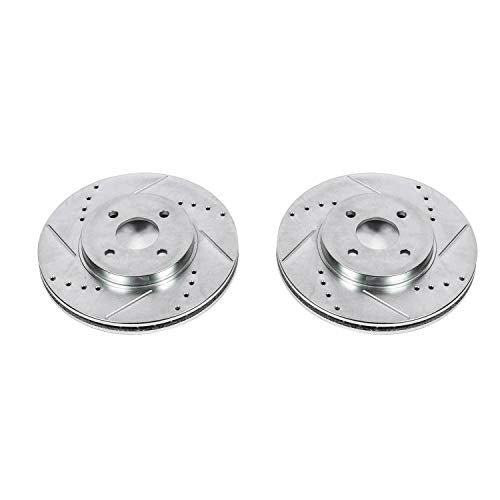Power Stop AR8168XPR Evolution Front Drilled & Slotted Rotor Pair For Ford Focus 2002-2004/Ford Focus 2002-2004 [Vehicle Specific]