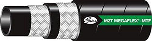Gates Synthetic Rubber 16M2T-MTFXREEL MegaFlex 2-Wire Braid Hose, SAE 100R16, MegaTuff Cover, 165' Length, 1" ID, 2500 Working PSI, 40°F to +212°F Temperature Range