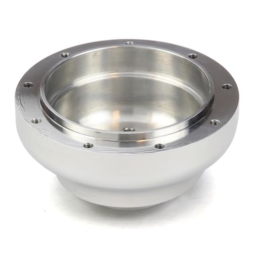 Polished Nine Bolt Billet Aluminum Steering Wheel HUB Adapter for '39-'41 Ford with 40 Spline Shaft and 2.1" Outside Diameter