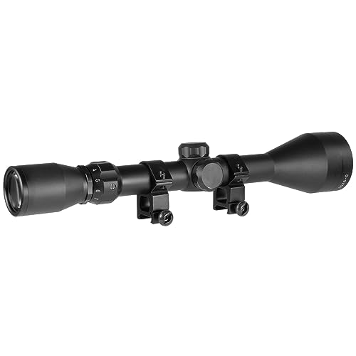 Truglo Tactical BUCKLINE Hunting Shooting Durable Waterproof Fogproof 1" Aluminum Tube Riflescope with Weaver-Style Mount Rings & Elastic Lens Covers Included