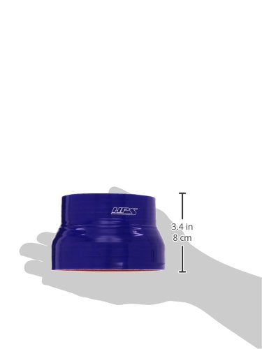 HPS Silicone HTSR-375-450-BLUE High Temperature 4-ply Reinforced Reducer Coupler Hose, 40 PSI Maximum Pressure, 3" Length, 3-3/4" > 4-1/2" ID, Blue