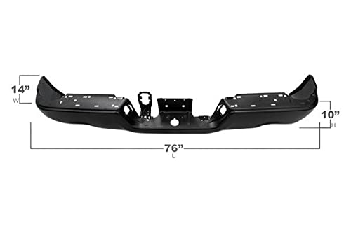 OEM Style Xtune Steel Rear Bumper (RB-DR09-DE-BK)