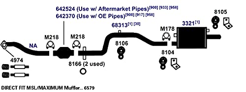 Exhaust Muffler AP Exhaust Products 6579