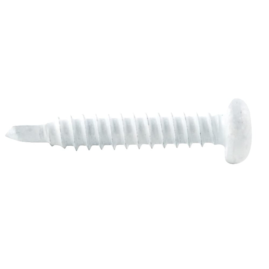 AP Products 8X1 White #8 Self-Tapping Pan Head Tri-Screws 012-PTK500W - 1", 500 Pack