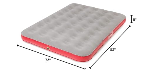 Coleman Single-High QuickBed Inflatable Air Mattress, Leak-Free Airbed with Plush Top & Included Carry Bag for Indoor/Outdoor Use, Twin/Full/Queen Options