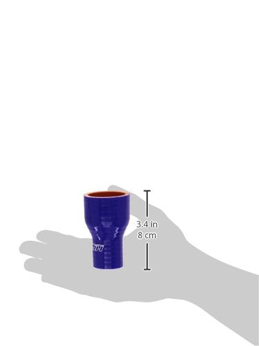 HPS Silicone HTSR-087-150-BLUE High Temperature 4-ply Reinforced Reducer Coupler Hose, 100 PSI Maximum Pressure, 3" Length, 7/8" > 1-1/2" ID, Blue