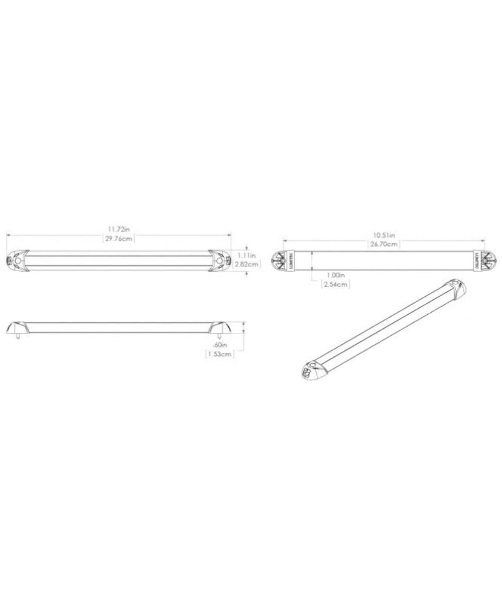 Lumitec 101243 Lighting Rail2 White Dimming Light, Red/Blue, One Size