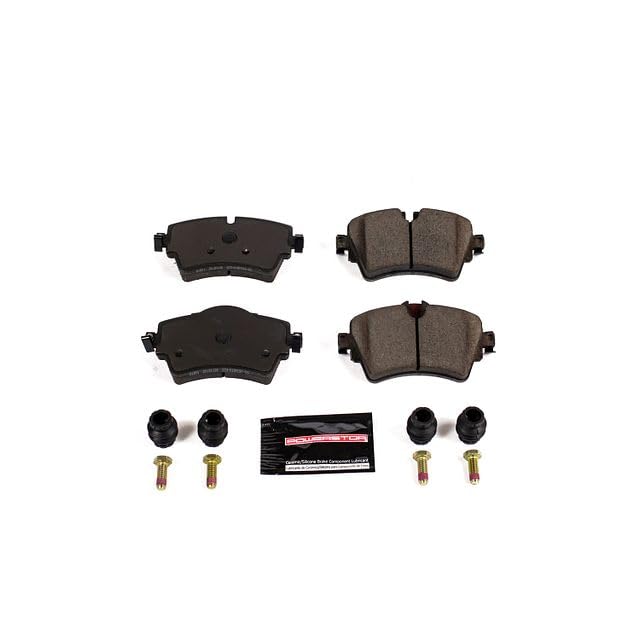 Power Stop Z23-1801 Z23 Evolution Sport Carbon Fiber Infused Ceramic Brake Pads with Hardware For Mini Cooper 2014-2021, Mini Cooper Clubman 2016-2019 [Model Specific]