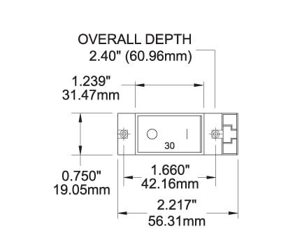 Blue Sea Systems A-Series Off Restricted Flat Rocker Single Pole 50A Circuit Breaker