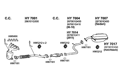 Rear Ansa Exhaust Muffler HY7017