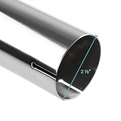 2.5" Inlet Spec-D Tuning 3.875" Outlet Slant Stainless Steel Dual Exhaust Muffler Tip