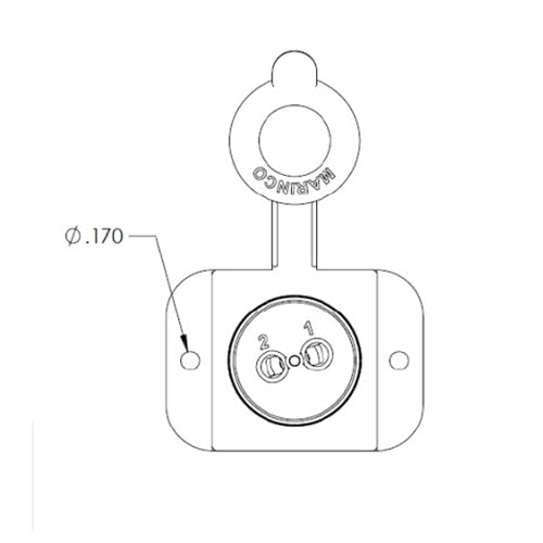 2-Wire Marinco ConnectPro Trolling Motor Receptacle, 12VBRS2
