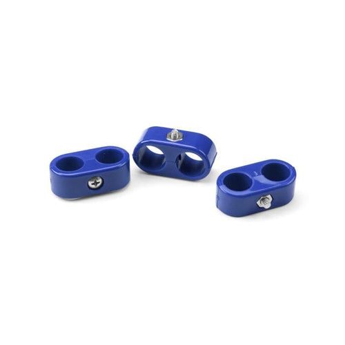 Double Place T-CLAMP, 5/8"-5/8", 3 Pieces, Blue