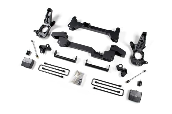 6 inch Zone Offroad Full Suspension Torsion Bar Drop Lift Kit (Fr & Rr) | No Shocks | Compatible with Chevrolet Silverado 1500/2500/2500 HD RWD (2001-2010), GMC Sierra 2500 HD RWD (2011-2020)