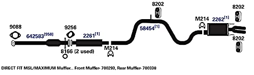 Exhaust Muffler AP Exhaust Products 700338