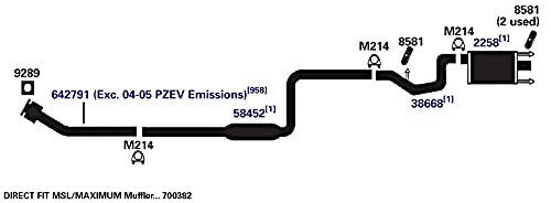Exhaust Muffler AP Exhaust Products 700382