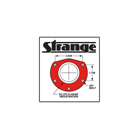 WILWOOD Rear P-Brk Kit,140-12436-DR FNSL4R,14.00", Drill, Red, Strange Eng Floater 3.49" Offset