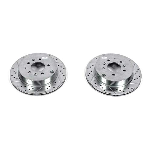 Rear Power Stop JBR1397XPR Evolution Drilled & Slotted Rotor Pair For Mazda CX-7 2007-2012 [Model Specific]