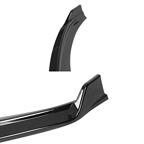 Front Bumper Lip Spoiler Spec-D Tuning Glossy Black Body Kits 3PC Compatible with 2017-2018 Hyundai Elantra