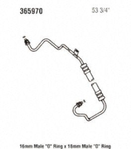 Power Steering Gates 365970 Hose Assembly Pressure Line