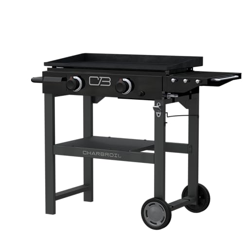 28" Charbroil Performance Series 2-Burner Propane Gas Griddle with Cart, Black - 463459924
