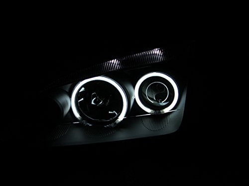 Projector Headlight Set ANZO USA w/CCFL Halo-Black 121198