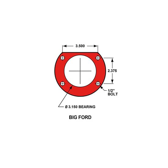 WILWOOD 140-7139-DP P/B Kit, Drilled, Polished FDL Big Ford 2.36" Offset