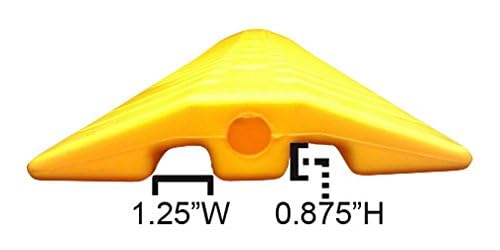 6 Foot Long Eagle High Density Polyethylene Speed Bump Cable Guard with Anchor Kit, 72" x 10" x 2", Yellow, 1792