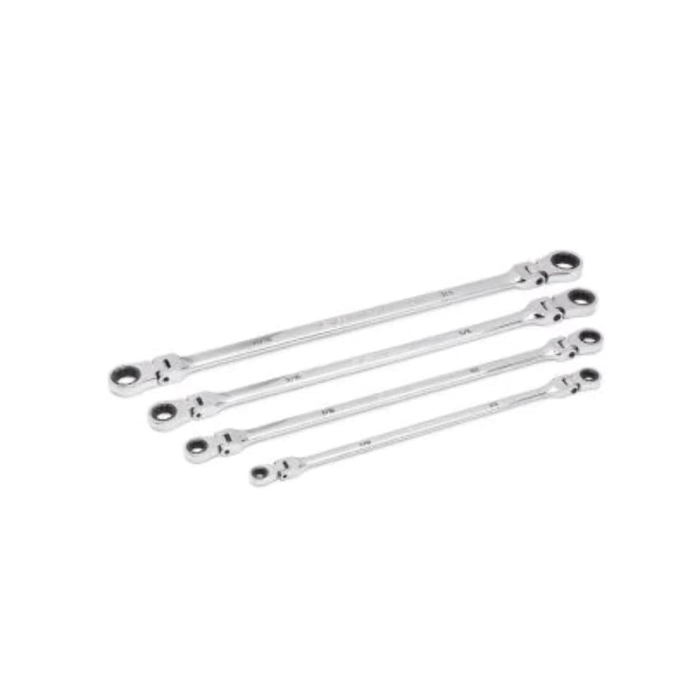 4 Piece GEARWRENCH 90-Tooth 12 Point SAE GearBox Double Flex Ratcheting Wrench Set | 86831