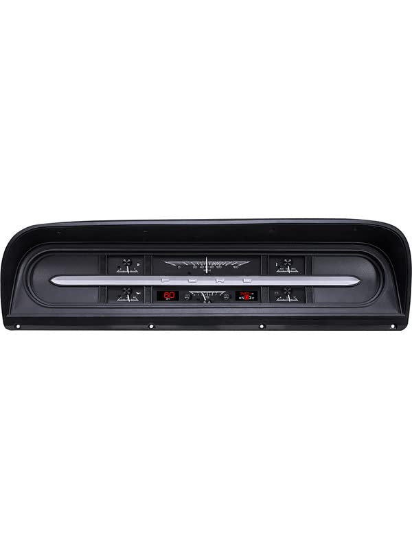 Dakota Digital HDX-67F-PU-K Analog Gauge System Compatible with 1967-72 Ford Pickup Truck Customizable Black Alloy