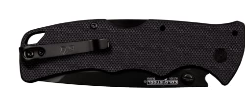 Cold Steel 3" Verdict AUS10A Tanto Point Blade 4.25" G-10 Black Handle Everyday Carry Tactical Folding Knife with Tri-Ad Lock