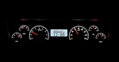 Dakota Digital VHX Analog Dash System 77 - 90 Chevy Impala / Caprice Black Alloy White VHX-77C-CAP-K-W