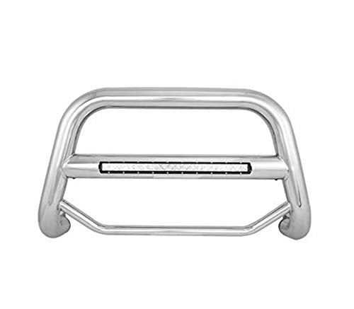 MAX Black Horse Beacon Bull Bar No Skid Plate Stainless Steel Compatible with 2014-2018 Subaru Forester-MAB-SUS0102S