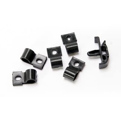 377774-SK Scott Drake 67-68 Underhood Harness Clips Black 6 Piece ABS Plastic