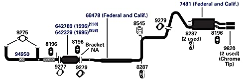 Exhaust Hanger AP Exhaust Products 8545