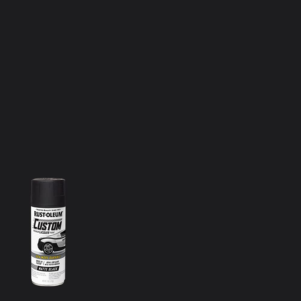 Automotive Rust-Oleum Custom Lacquer Spray Paint, 11 oz, Matte Black