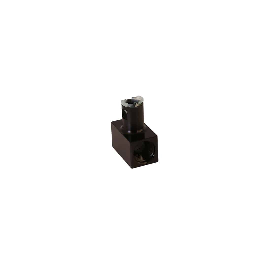 Fitting, Aeromotive 15138 Tee, 2x AN-08 Port, 5/16 Quick Connect