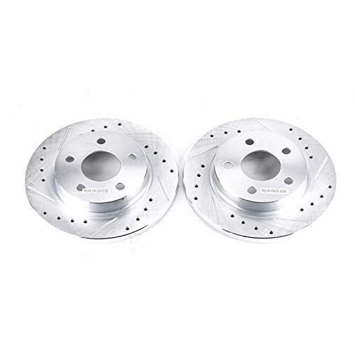Power Stop Rear AR8139XPR Drilled & Slotted Rotor Pair For Ford Taurus 1993-2005, Lincoln Continental 1993-2002, Mercury Sable 1993-2005 [Model Specific]