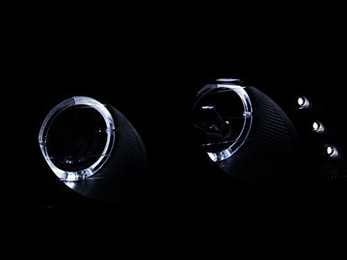 Black/Clear ANZO USA 121365 Halogen Projector Headlight for Mitsubishi Eclipse