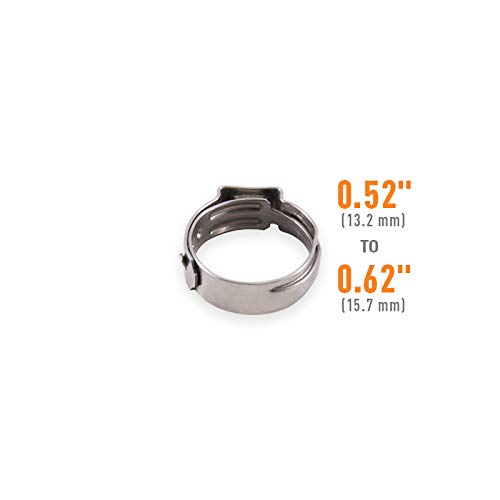 Stainless Steel Mishimoto Ear Clamp, 0.52"-0.62" (13.2mm-15.7mm)