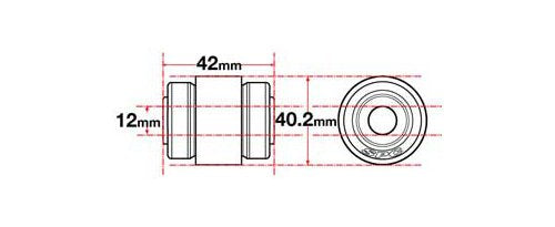 SEALED FLEX JOINT xAxis - 12mm (Bolt Size) X 42mm (Width) X 40.2mm (Outer Dia.)