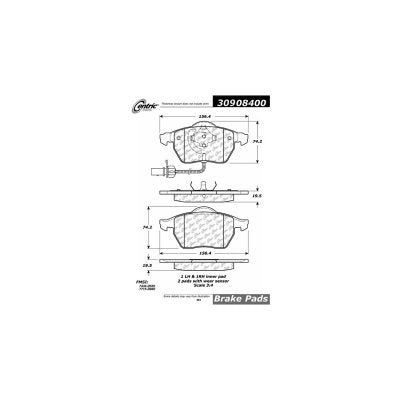 Sport Brake Pads StopTech 309.08400 with Shims and Hardware