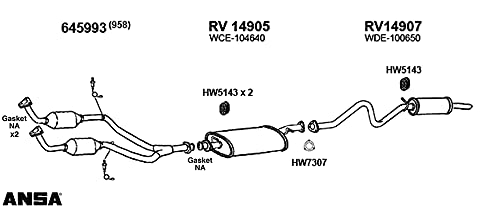 Exhaust Muffler Assembly New for Discovery